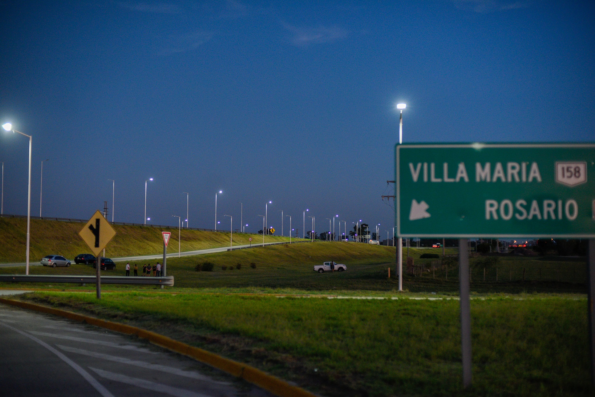 imagen Luminarias LED en accesos a Villa María sobre la autopista Rosario-Córdoba